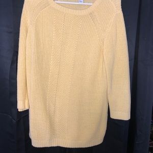 yellow sweater